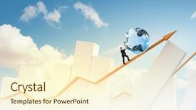  Presentation with planet mars and earth - Amazing presentation having earth planet up th hill backdrop and a cream colored foreground