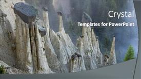  Presentation with earth - Slide set enhanced with earth-pyramids-of-platten-erdpyramiden background and a gray colored foreground