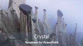  Presentation with earth - Slide set with earth-pyramids-of-platten-erdpyramiden background and a gray colored foreground