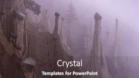  Presentation with earth - Theme consisting of earth-pyramids-of-platten-erdpyramiden background and a dark gray colored foreground