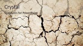  Presentation with quake - PPT theme having earth quake - cracked ground background and a  colored foreground