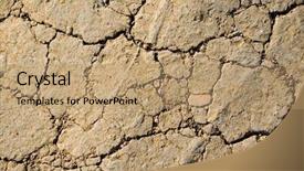  Presentation with quake - Beautiful PPT theme featuring earth quake - dried ground backdrop and a coral colored foreground