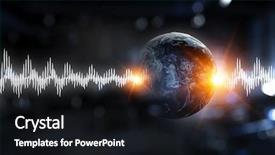  Presentation with sound - Slides with earth quake - technology of sound background and a black colored foreground
