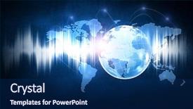  Presentation with sound - Beautiful slides featuring earth quake - technology of sound backdrop and a navy blue colored foreground