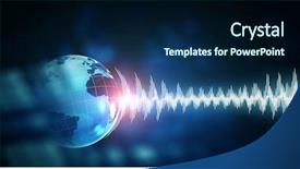  Presentation with quake - Amazing slide set having earth quake - technology of sound backdrop and a navy blue colored foreground