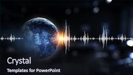  Presentation with quake - Presentation theme consisting of earth quake - technology of sound background and a wine colored foreground