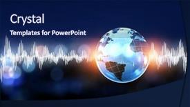  Presentation with quake - Audience pleasing presentation design consisting of earth quake - technology of sound backdrop and a navy blue colored foreground