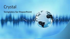  Presentation with quake - Slides having earth quake - technology of sound background and a light blue colored foreground