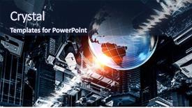  Presentation with quake - Slide deck enhanced with earth quake - technology of sound background and a navy blue colored foreground