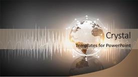  Presentation with quake - Slide deck with earth quake - technology of sound background and a lemonade colored foreground