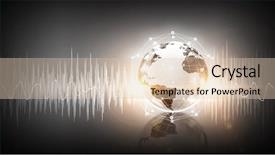  Presentation with quake - Presentation having earth quake - technology of sound background and a lemonade colored foreground