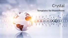  Presentation with quake - Amazing presentation theme having earth quake - technology of sound backdrop and a light blue colored foreground