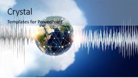  Presentation with sound - Cool new presentation theme with earth quake - technology of sound backdrop and a light blue colored foreground