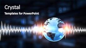  Presentation with quake - Slide deck consisting of earth quake - technology of sound background and a black colored foreground