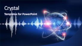  Presentation with quake - Amazing slides having earth quake - technology of sound backdrop and a navy blue colored foreground