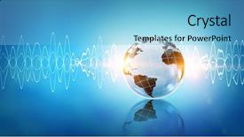  Presentation with sound - Slides having earth quake - technology of sound background and a light blue colored foreground