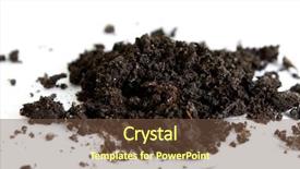  Presentation with earth resources - Presentation theme featuring earth resources - soil background and a tawny brown colored foreground