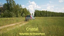  Presentation with earth day - Presentation consisting of earth road a sunny day background and a  colored foreground