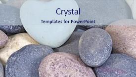  Presentation with stone - PPT theme having earth s motion - soft blue heart shaped stone background and a sky blue colored foreground