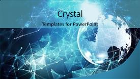  Presentation with business - Presentation theme with earth science 3d - new technologies for your business background and a light blue colored foreground