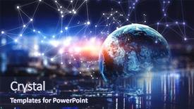  Presentation with earth science - Audience pleasing presentation theme consisting of earth science 3d - new technologies for your business backdrop and a navy blue colored foreground