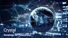  Presentation with earth science - Colorful PPT layouts enhanced with earth science 3d - new technologies for your business backdrop and a ocean colored foreground