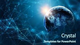  Presentation with emerging technologies in business and biotech - Beautiful PPT theme featuring earth science 3d - new technologies for your business backdrop and a ocean colored foreground