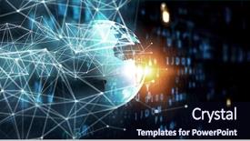  Presentation with emerging technologies in business and biotech - Slides featuring earth science 3d - new technologies for your business background and a wine colored foreground