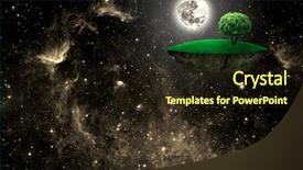  Presentation with night sky moon - Audience pleasing slide deck consisting of earth science global warming - background night sky with stars backdrop and a wine colored foreground