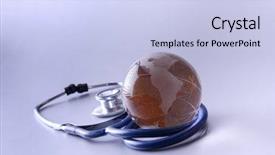  Presentation with globe - Slides with earth science global warming - globe and stethoscope background and a light blue colored foreground