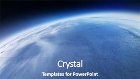  Presentation with space - Cool new PPT theme with earth science global warming - near space photography - 22km backdrop and a ocean colored foreground