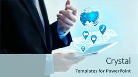  Presentation with earth science - Theme with earth science project - concept of management information systems background and a sky blue colored foreground