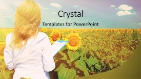  Presentation with agronomist - Presentation theme featuring  background and a  colored foreground