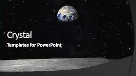  Presentation with moon - Theme with earth seen from the moon background and a black colored foreground