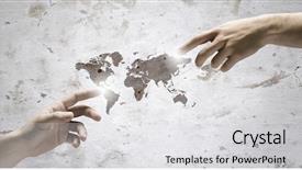  Presentation with nasa - Cool new slide deck with earth spirituality - close up of human hands backdrop and a light gray colored foreground