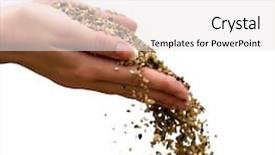  Presentation with white sand - Slides consisting of earth spirituality - sand in female hands isolated background and a white colored foreground