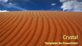  Presentation with ripples - Colorful presentation design enhanced with earth spirituality - sand ripples and sky backdrop and a tawny brown colored foreground