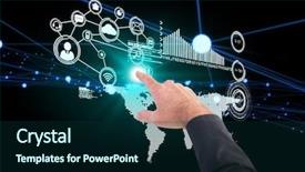  Presentation with physician technology - PPT theme having earth structure - businessman pointing with his finger background and a navy blue colored foreground