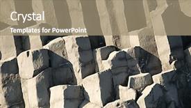  Presentation with black people workplace - Presentation theme consisting of earth structure - famous basalt coulmns background and a coral colored foreground