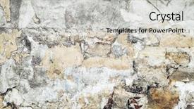  Presentation with stone - Slide deck featuring earth structure - old stone wall textures background and a light gray colored foreground