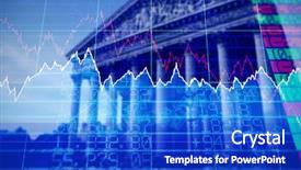  Presentation with shares - Slides having earth structure - stocks and shares against historical background and a cobalt blue colored foreground