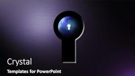  Presentation with keyhole - Slide set with earth-thru-a-keyhole background and a wine colored foreground