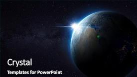  Presentation with elements - Audience pleasing slide deck consisting of earth view from space backdrop and a black colored foreground