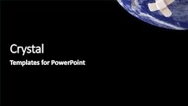  Presentation with bandages - PPT layouts consisting of band aid blue background - earth with bandages background and a black colored foreground