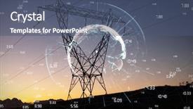  Presentation with electricity - Slides enhanced with earth with different time background and a ocean colored foreground