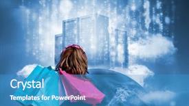  Presentation with matrix - Colorful presentation design enhanced with earth with falling matrix backdrop and a teal colored foreground