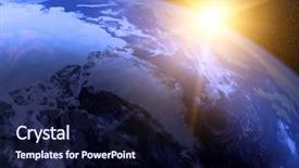  Presentation with outer space - Amazing PPT layouts having earth with sunrise in space backdrop and a wine colored foreground