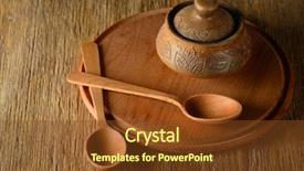  Presentation with clay pot on pottery - Colorful PPT layouts enhanced with earthen - wooden spoon plate clay pot backdrop and a tawny brown colored foreground