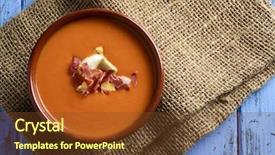  Presentation with spanish food - Cool new PPT layouts with earthenware bowl with spanish backdrop and a tawny brown colored foreground