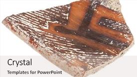  Presentation with native indian - Amazing slide deck having earther ware - arizona anasazi pottery shard ancient backdrop and a soft green colored foreground